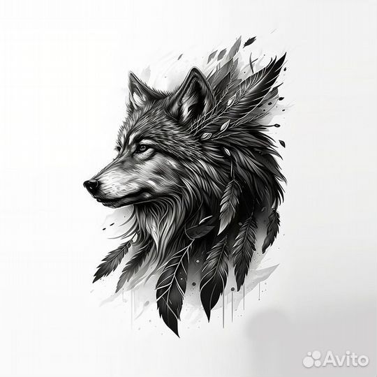 Тату волк