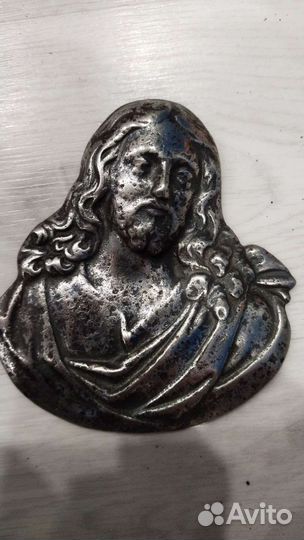 Икона Барельеф Иисуса Христа литьё