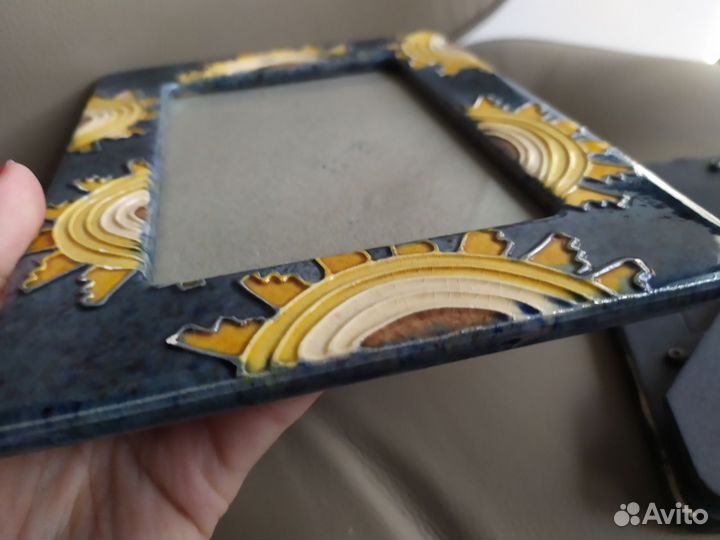 Фоторамка керамика с кракелюром Красный cube