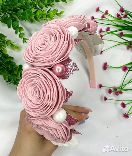 Ободок с розами