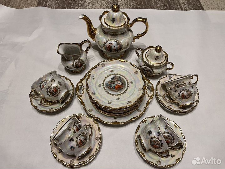 Чайный фарфоровый сервиз Мадонна гдр