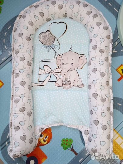 Кокон гнездышко для новорожденных ручной работы