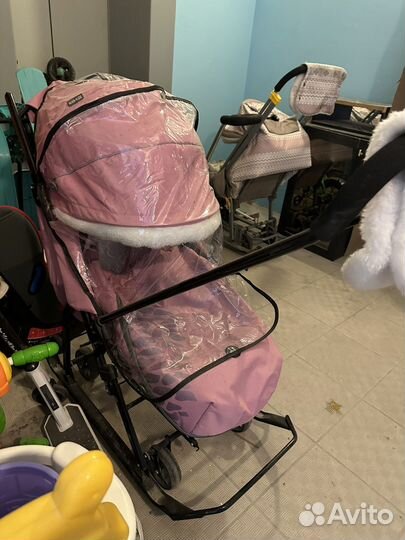 Детские санки коляска