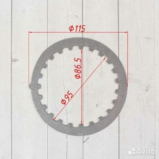 Диск сцепления стальной GR7 двиг. MT-250 2T