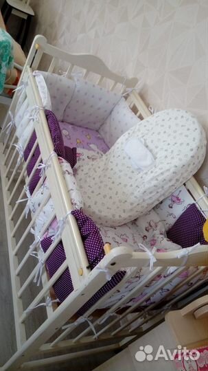 Балдахин, держатель и 12 подушек - бортиков