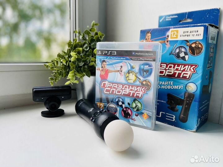 PS3 полный набор Праздник Спорта + move PS + камер