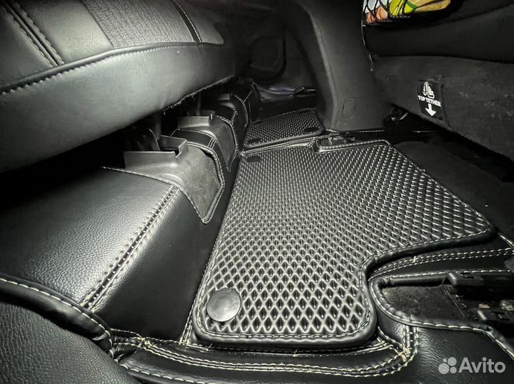 3Д (3D) автоковрики из экокожи