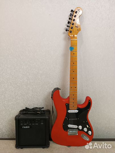 Электрогитара с комбоусилителем