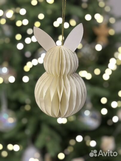 Бумажные елочные игрушки на магните