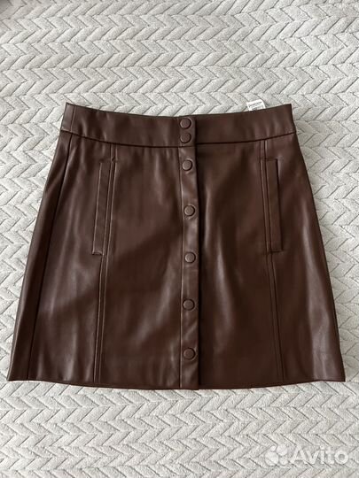 Кожаная юбка stradivarius