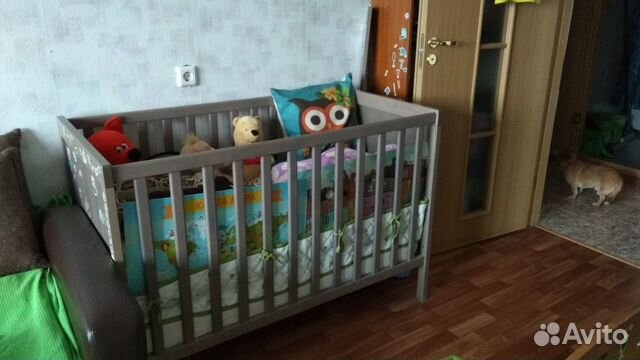 IKEA: Кроватка детская + матрас + бортик