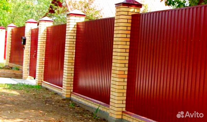 Забор металлический качественно работа по договору