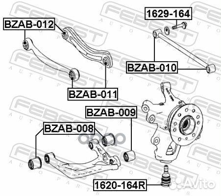 Сайлентблок bzab-008 bzab-008 Febest