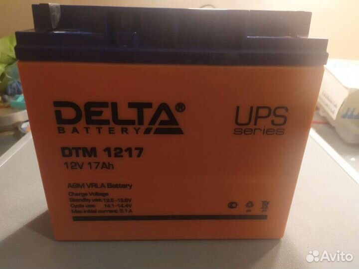 Новый аккумулятор delta 12v 17ah.Торга нет