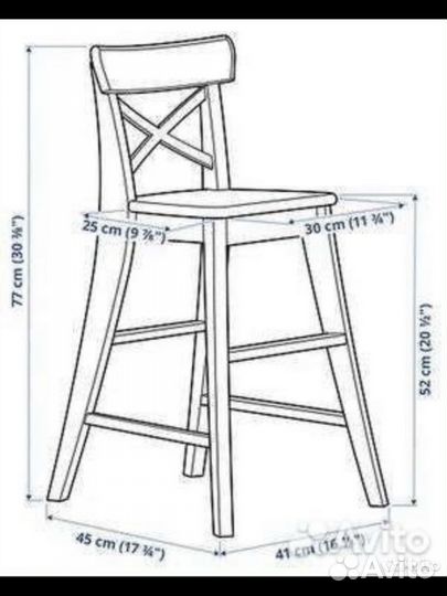 Детский стул IKEA ингольф