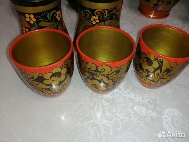 Деревянные стаканы Хохлома