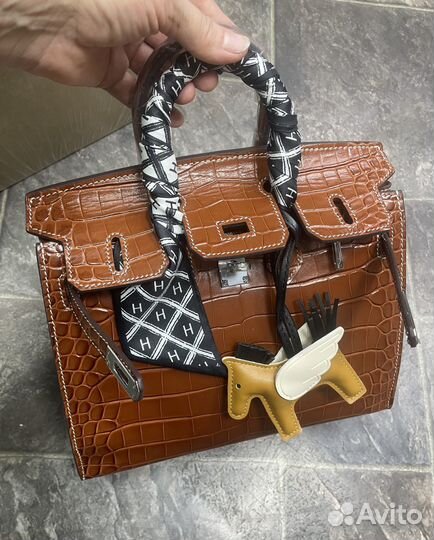 Сумка hermes birkin 25 croco ручная работа