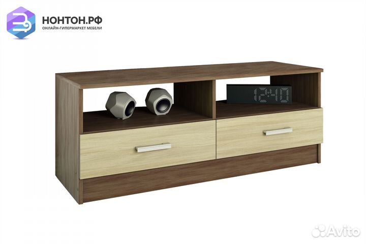 Тумба TV 1 ясень шимо темный / ясень шимо светлый