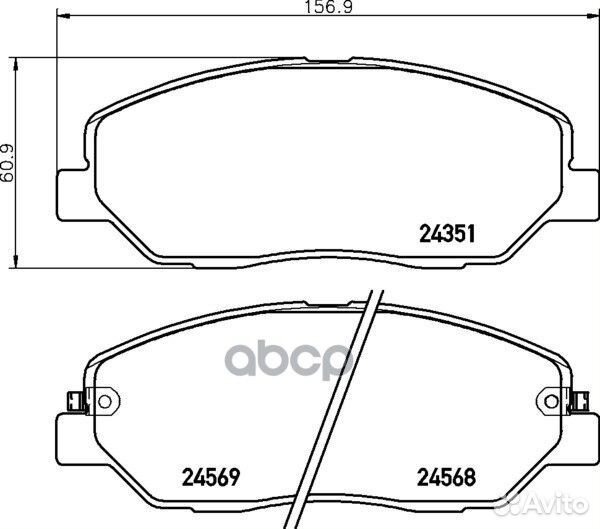 Колодки тормозные дисковые перед NP6030 NP6