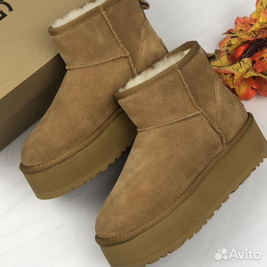 Угги Ugg Classic Mini Platform Chestnut
