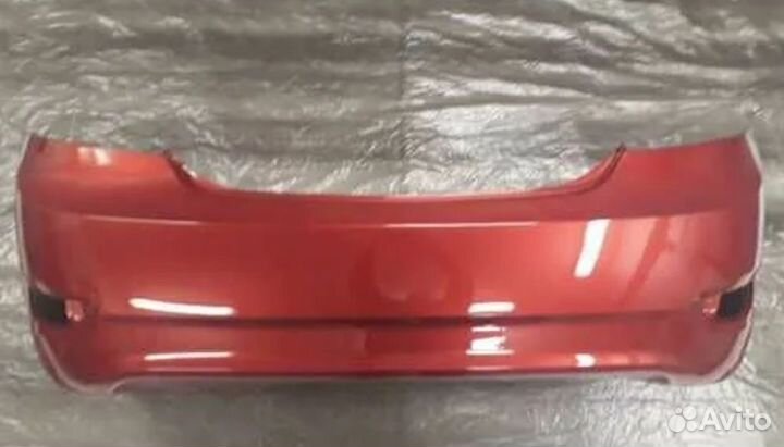 Бампер задний Солярис. Красный