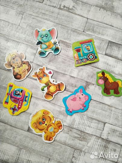 Пазлы и картинки половинки для малышей