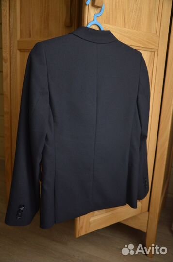 Пиджак классический для мальчика темно-синий 134