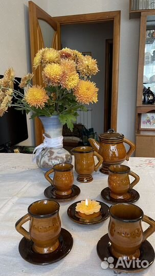 Кофейный сервиз из керамики, винтаж