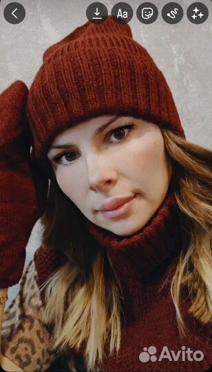 Шапка женская вязаная набор