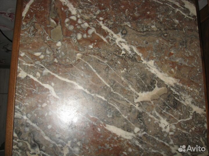 Мраморная антикварная тумбочка отреставрированная