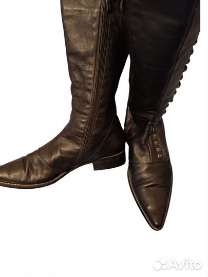 Сапоги казаки кожаные 40 размер