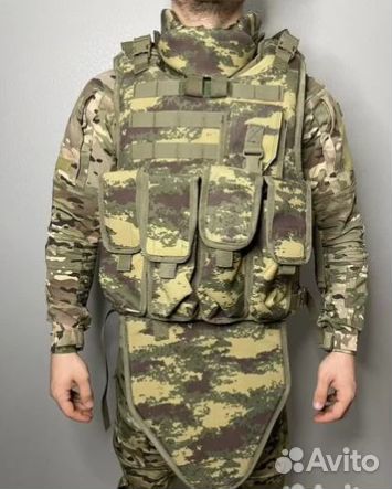 Кевларовый бронежилет плитник с напашником бр2