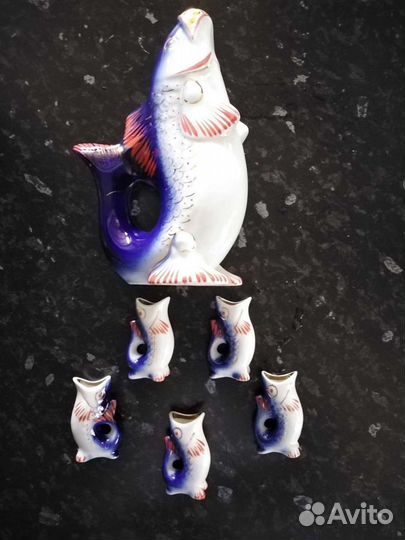 Фарфоровый сервиз,Рыбки