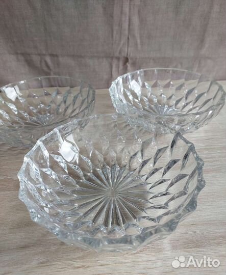 Салатник стекло СССР цена за 3шт