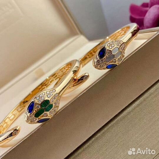 Браслет Bvlgari/змея/vgold