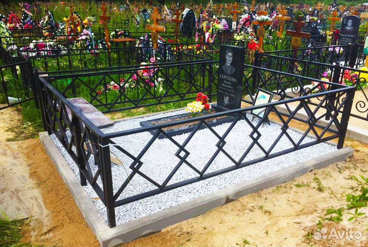 Ограды на кладбище.Благоустройство