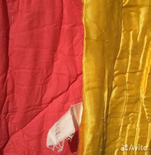 Одеяло ватное, СССР, 130х190,хлопок-атлас - бронь