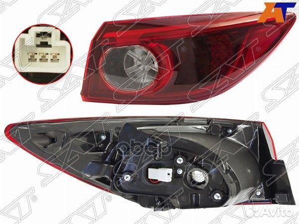 Фонарь задний mazda 3/axela 16-19 RH LED 4D