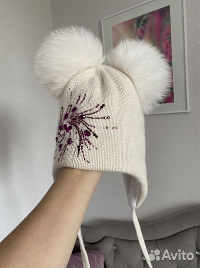Шапка для девочки 52 54 новая