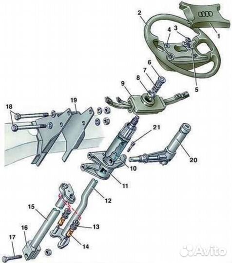 Втулка рулевого вала Ауди-80