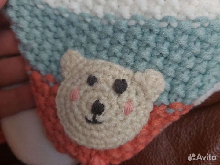 Новые шапка и варежки для девочки Marks&Spenser