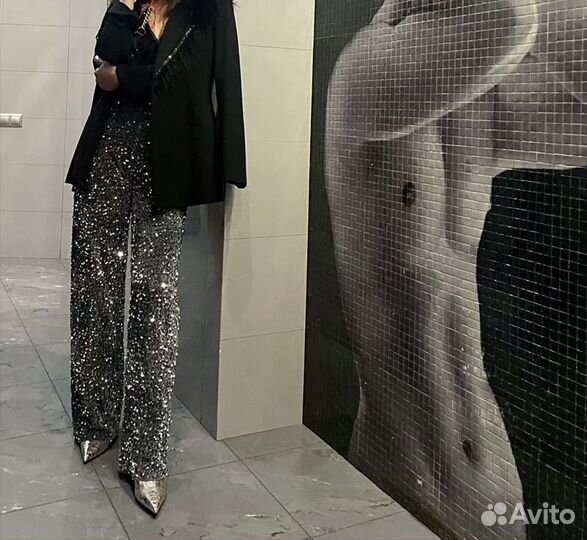 Брюки с паедками 46