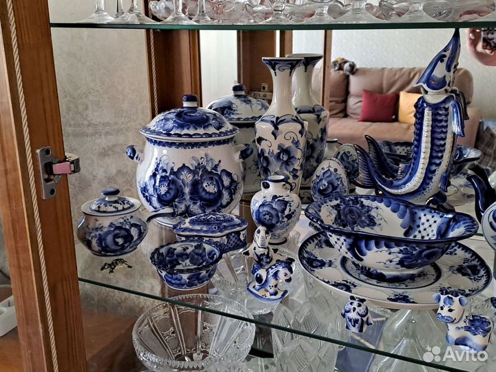 Гжель СССР посуда