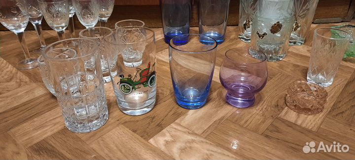 Стаканы гусь хрустальный СССР рюмки и другие