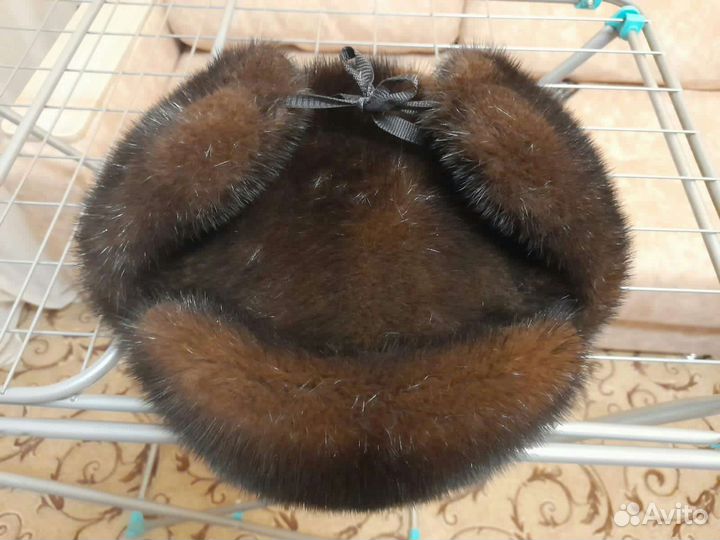 Норковая шапка мужская ушанка