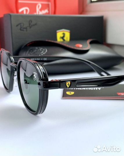 Очки ray ban ferrari зеленые