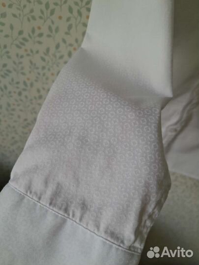 Рубашка белая next 134 с набивным рисунком