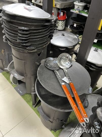 Садж чугунный и шумовка