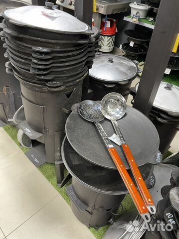 Садж чугунный и шумовка