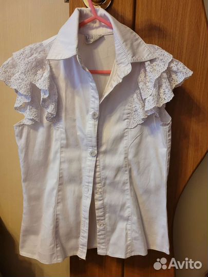 Блузка белая школьная 122 128